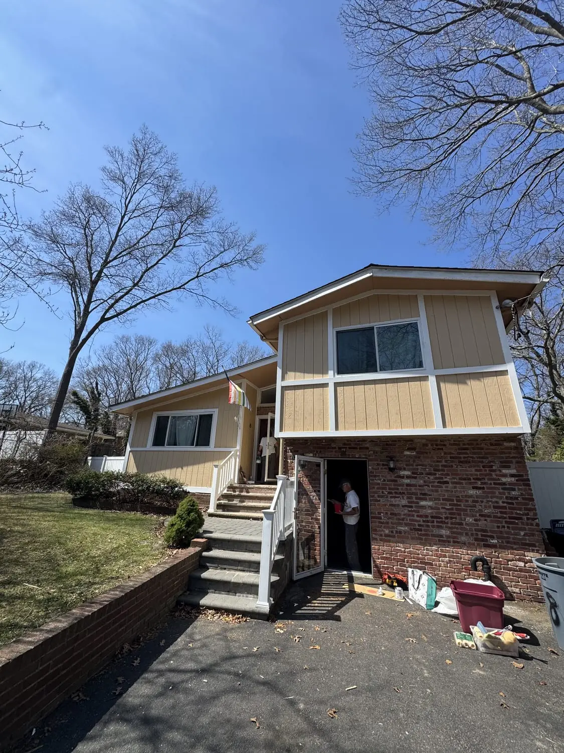 House exterior cleaned and prepared for a fresh coat of paint